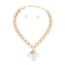 Load image into Gallery viewer, Gold Mademoiselle Pearl Charm Necklace
