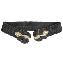 Load image into Gallery viewer, Belt Black Leaf Stretch Belt for Women
