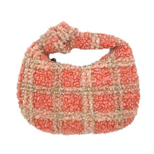 Load image into Gallery viewer, Peach Plaid Sherpa Bag
