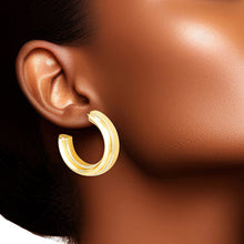 Load image into Gallery viewer, Hoop 14K Gold Small Solid Metal Earrings for Women
