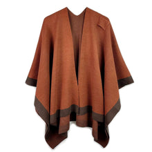 Load image into Gallery viewer, Ruana Shawl Poly Bronze Shoulder Wrap for Women
