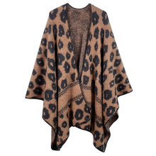 Load image into Gallery viewer, Kimono Cardigan Poly Brown Leopard Knit for Women
