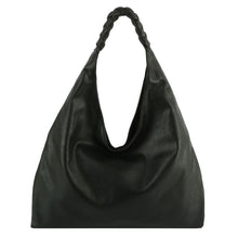 Load image into Gallery viewer, Black Braided Hobo Bag
