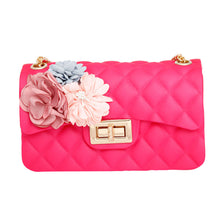 Load image into Gallery viewer, Purse Fuchsia Quilted Jelly Crossbody Bag Women
