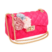 Load image into Gallery viewer, Purse Fuchsia Quilted Jelly Crossbody Bag Women
