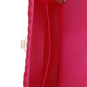 Purse Fuchsia Quilted Jelly Crossbody Bag Women