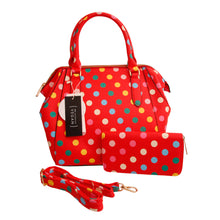 Load image into Gallery viewer, Red Polka Dot Handbag Set
