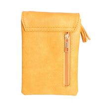 Load image into Gallery viewer, Mustard Flap Snap Mobile Crossbody
