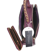 Load image into Gallery viewer, Purple Stripe Top Handle Handbag Set
