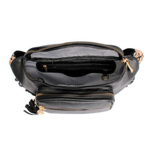 Load image into Gallery viewer, Black Fringe Fanny Pack
