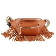 Load image into Gallery viewer, Brown Fringe Fanny Pack
