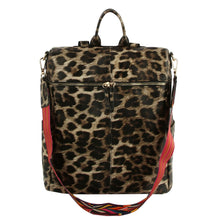 Load image into Gallery viewer, Leopard Square Backpack Purse
