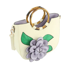 Load image into Gallery viewer, Lavender Flower Bamboo Bag
