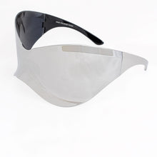 Load image into Gallery viewer, Sunglasses Mask Wrap Silver Eyewear for Women
