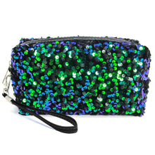 Load image into Gallery viewer, Black Sequin Costmetic Pouch
