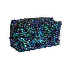 Load image into Gallery viewer, Black Sequin Costmetic Pouch
