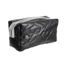 Load image into Gallery viewer, Black Heart Puffer Pouch
