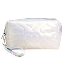 Load image into Gallery viewer, White Heart Puffer Pouch
