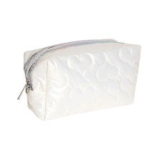 Load image into Gallery viewer, White Heart Puffer Pouch
