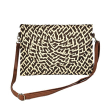 Load image into Gallery viewer, Brown Pattern Flap Clutch
