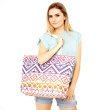 Load image into Gallery viewer, Colorful Tribal Beach Tote
