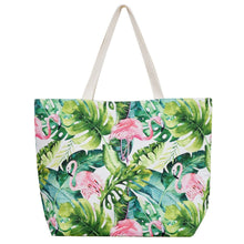 Load image into Gallery viewer, Tropical Flamingo Beach Tote
