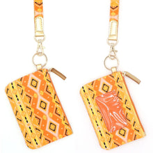 Load image into Gallery viewer, Orange Aztec Tribal ID Wallet
