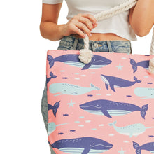 Load image into Gallery viewer, Pink Whale Beach Tote
