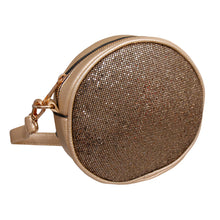 Load image into Gallery viewer, Gold Glitter Circle Crossbody Fanny
