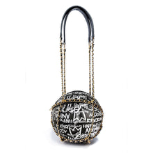 Load image into Gallery viewer, Black and White Graffiti Basketball Bag
