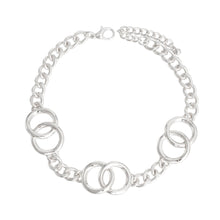 Load image into Gallery viewer, Silver Linked Ring Anklet
