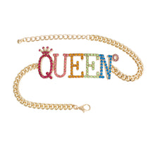 Load image into Gallery viewer, Multi Color Queen Stone Anklet
