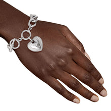 Load image into Gallery viewer, Silver Metal Heart Bracelet
