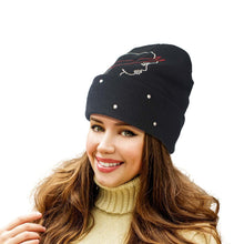 Load image into Gallery viewer, Black Bling Afro Beanie
