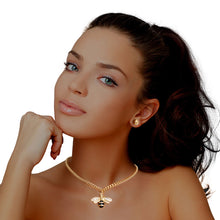 Load image into Gallery viewer, Bee Gold Curb Chain Necklace
