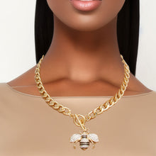 Load image into Gallery viewer, Clear Bee Toggle Necklace
