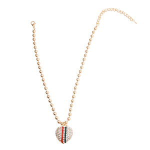 Heartfelt Harmony: Stripe Ball Necklace