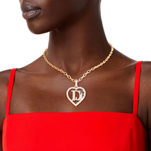 Load image into Gallery viewer, Gold Designer D Heart Necklace
