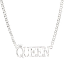 Load image into Gallery viewer, Silver Iced Queen Necklace
