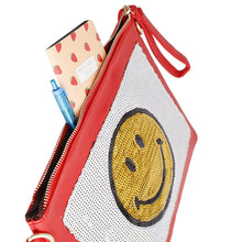 Load image into Gallery viewer, Smile Sequin Red Clutch
