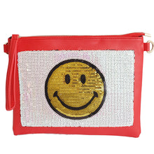 Load image into Gallery viewer, Smile Sequin Red Clutch
