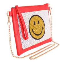 Load image into Gallery viewer, Smile Sequin Red Clutch
