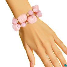 Load image into Gallery viewer, Light Pink Marbled Bead Bracelets
