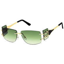 Load image into Gallery viewer, Green Rimless Temple Sunglasses
