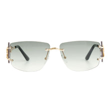 Load image into Gallery viewer, Green Rimless Temple Sunglasses
