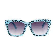 Load image into Gallery viewer, Blue Leopard Kids Wayfarer Sunglasses
