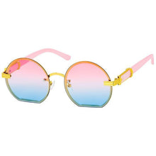 Load image into Gallery viewer, Pink Round Flat Sunglasses
