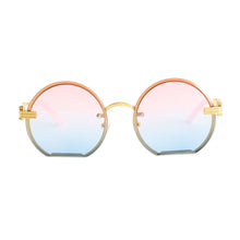 Load image into Gallery viewer, Pink Round Flat Sunglasses
