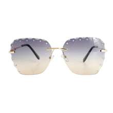 Load image into Gallery viewer, Gray Diamond Cut Sunglasses
