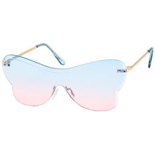 Load image into Gallery viewer, Blue One Piece Butterfly Sunglasses
